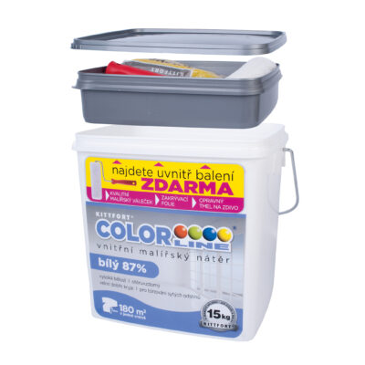 COLORLINE bílý malířský nátěr 15 kg sestava kbelík