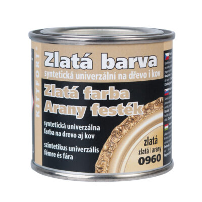 Dekoratívna syntetická farba zlatá 80 g